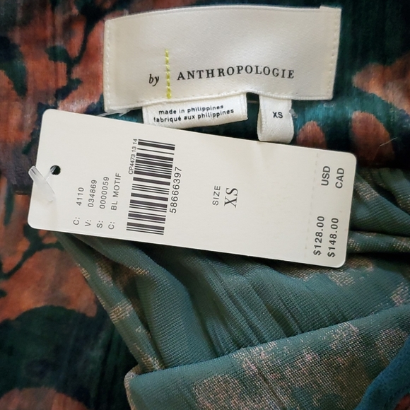 NWT Anthropologie Faustine Velvet Peasant Blouse - Picture 13 of 16